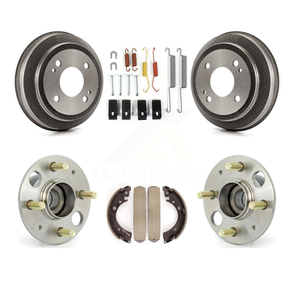 Brake Drum Shoe Hardware And Wheel Hub Bearing Assembly Rear Kit For Honda Civic