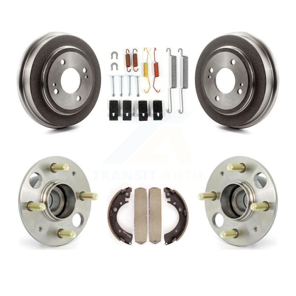 Brake Drum Shoe Hardware And Wheel Hub Bearing Assembly Rear Kit For Honda Civic