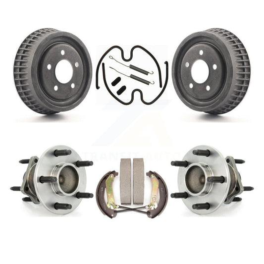 Brake Drum Shoe Hardware & Hub Bearing Rear Kit For Chevrolet Malibu 4-Wheel ABS