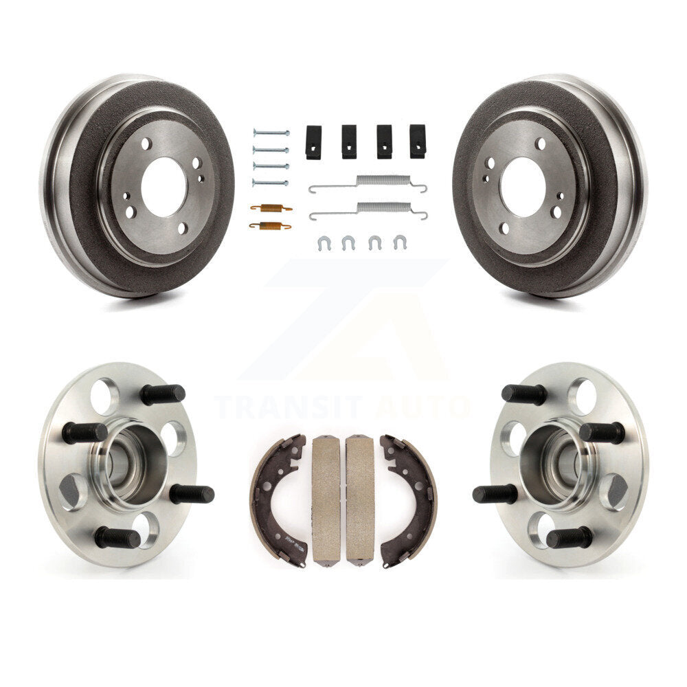 Brake Drum Shoe Hardware And Wheel Hub Bearing Rear Kit For Honda Civic Acura EL