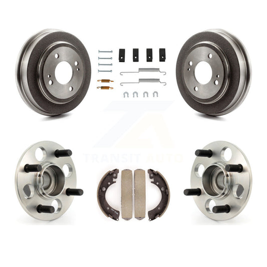 Brake Drum Shoe Hardware And Wheel Hub Bearing Rear Kit For Honda Civic Acura EL