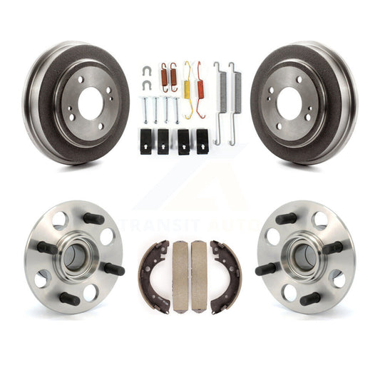 Brake Drum Shoe Hardware And Wheel Hub Bearing Rear Kit For 2007-2008 Honda Fit