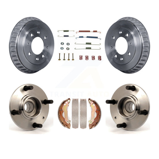 Brake Drum Shoe Hardware And Wheel Hub Bearing Assembly Rear Kit For Kia Spectra