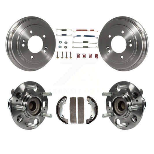 Brake Drum Shoe Hardware Hub Bearing Rear Kit For 08-10 Hyundai Elantra Non-ABS