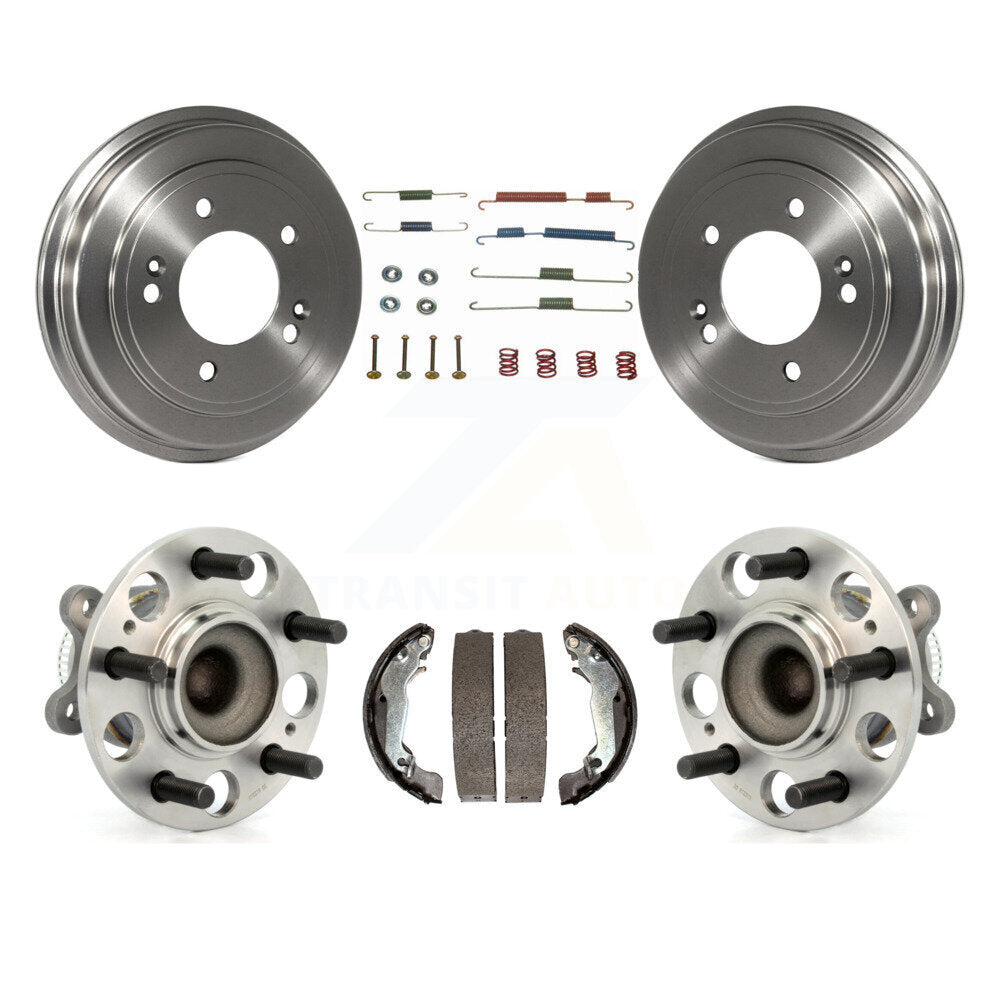 Brake Drum Shoe Hardware & Hub Bearing Rear Kit For Hyundai Elantra 4-Wheel ABS