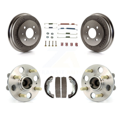 Brake Drum Shoe Hardware Hub Bearing Rear Kit For 06 Hyundai Accent 4-Wheel ABS