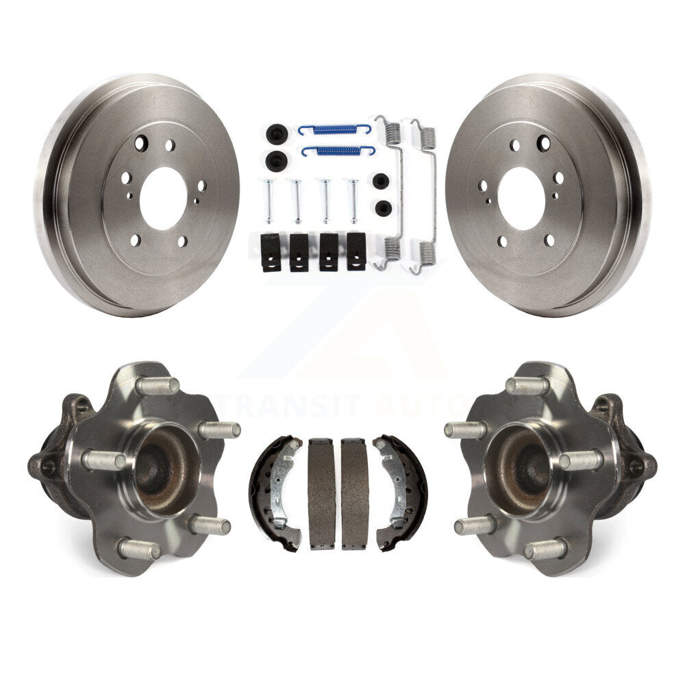 Brake Drum Shoe Hardware And Hub Bearing Rear Kit For 2013-2019 Nissan Sentra