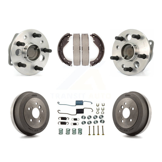 Brake Drum Shoe Hardware Hub Bearing Rear Kit (6Pc) For Toyota Camry 4-Wheel ABS