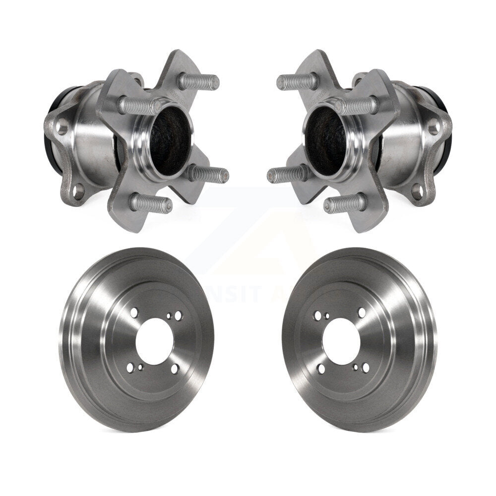 Drum Brake And Wheel Hub Bearing Assembly Rear Kit For 2015-2020 Honda Fit