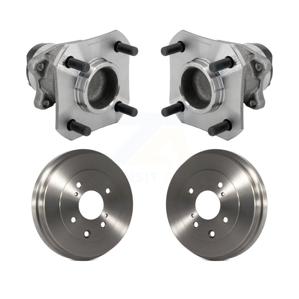 Drum Brake And Wheel Hub Bearing Assembly Rear Kit For 2009-2014 Nissan Cube