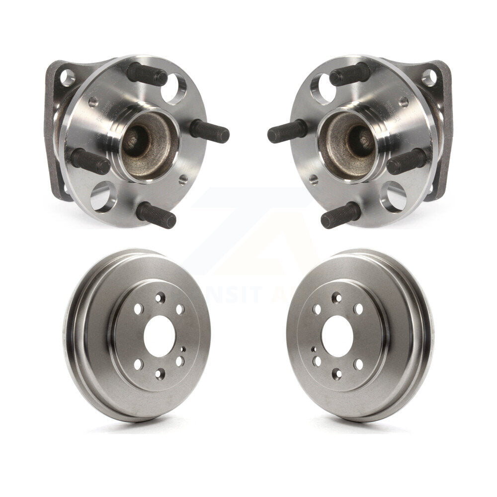 Drum Brake And Wheel Hub Bearing Assembly Rear Kit For 2011-2014 Mazda 2