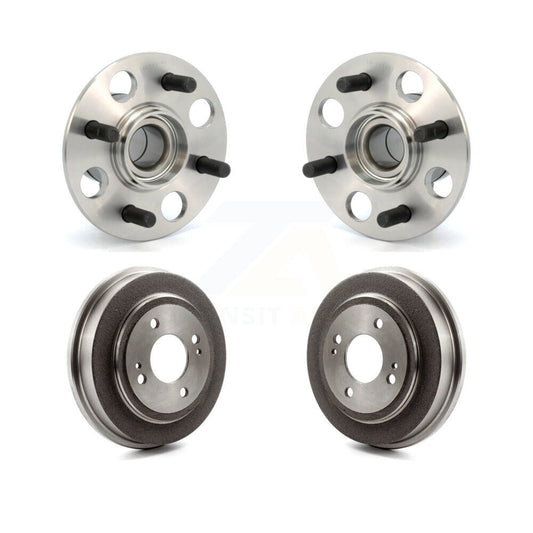 Drum Brake And Wheel Hub Bearing Assembly Rear Kit For 2007-2008 Honda Fit