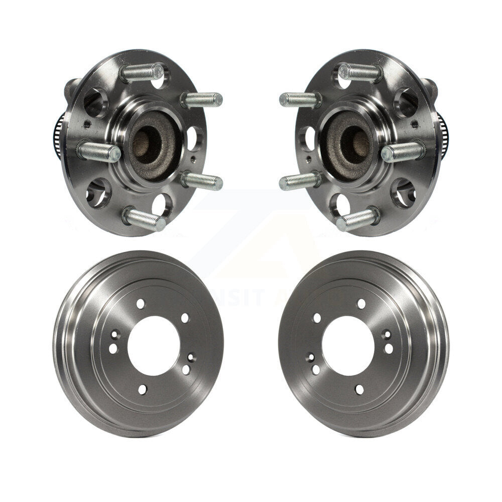 Drum Brake And Wheel Hub Bearing Rear Kit For 2008-2010 Hyundai Elantra Non-ABS