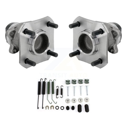 Brake Drum Hardware And Hub Bearing Assembly Rear Kit For 2009-2014 Nissan Cube