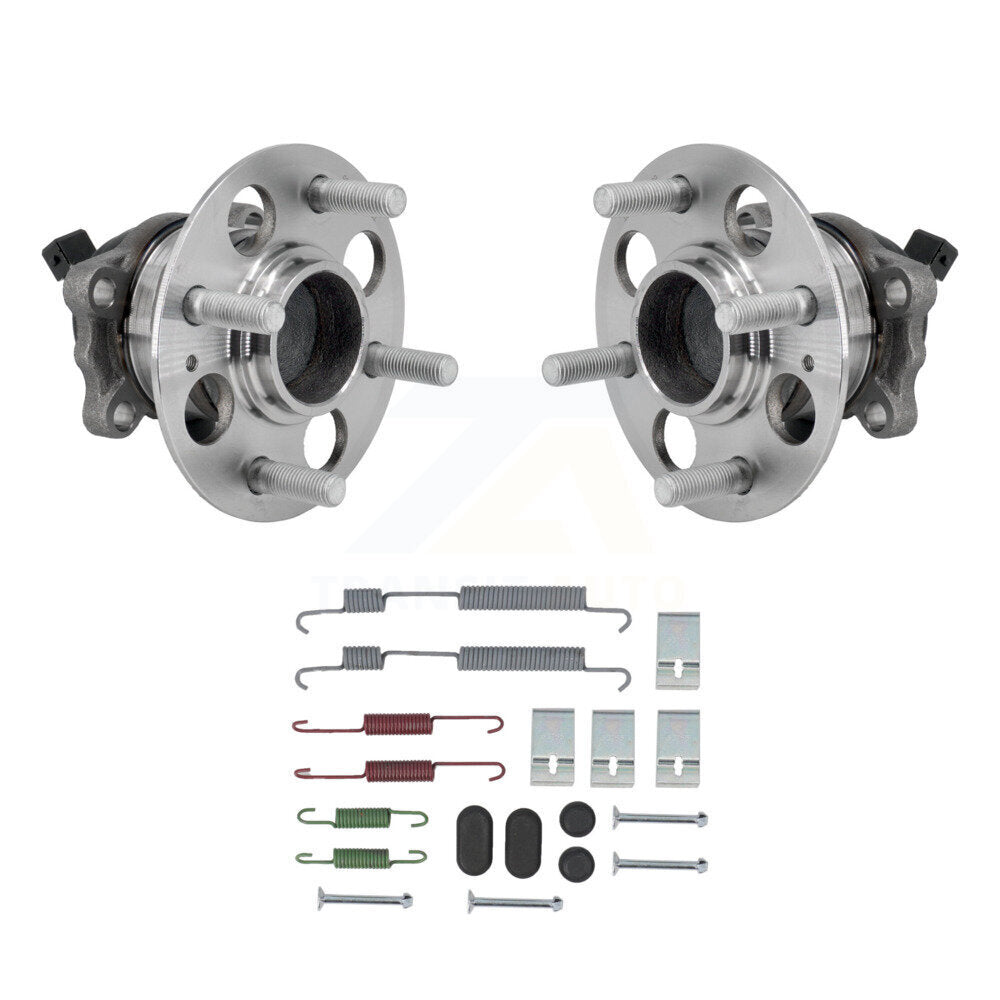 Brake Drum Hardware & Hub Bearing Rear Kit For 2018-2022 Kia Rio Hyundai Accent