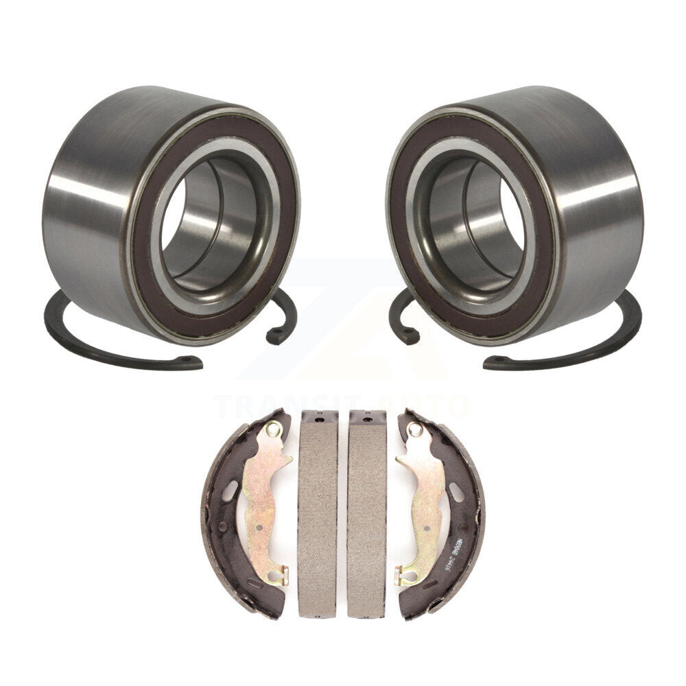 Brake Drum Shoes And Wheel Bearing Rear Kit For 2014-2019 Ford Fiesta ST