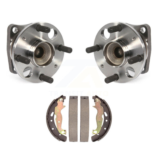 Brake Drum Shoes And Wheel Hub Bearing Assembly Rear Kit For 2011-2014 Mazda 2