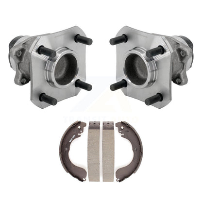 Brake Drum Shoes And Hub Bearing Assembly Rear Kit For 2009-2014 Nissan Cube