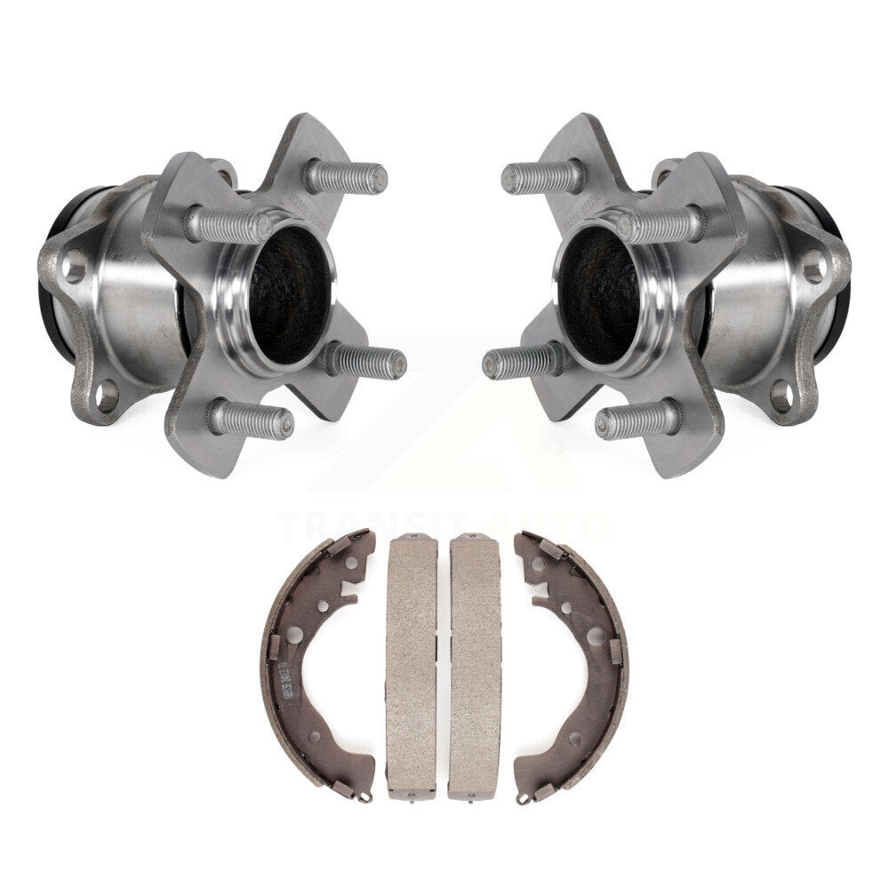 Brake Drum Shoes And Wheel Hub Bearing Assembly Rear Kit For 2015-2020 Honda Fit
