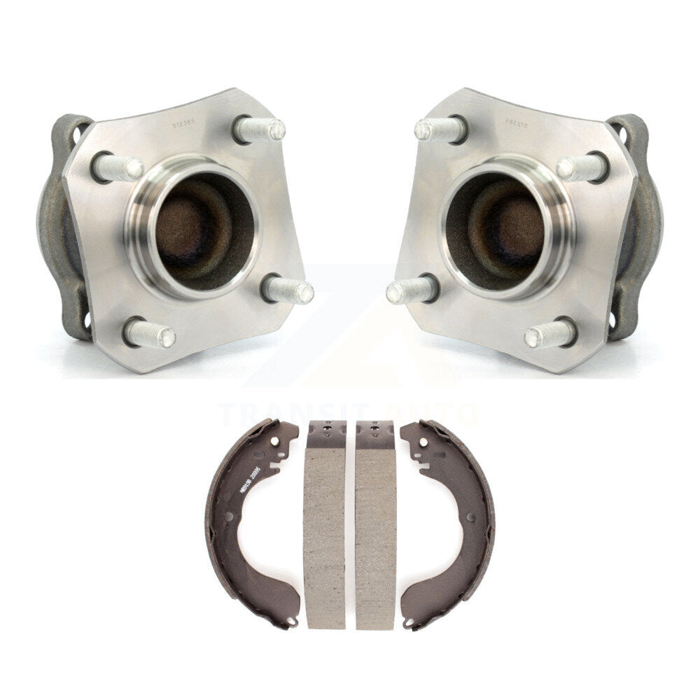 Brake Drum Shoes Hub Bearing Rear Kit For 07-12 Nissan Sentra 2.0L with Non-ABS