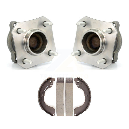 Brake Drum Shoes Hub Bearing Rear Kit For 07-12 Nissan Sentra 2.0L with Non-ABS