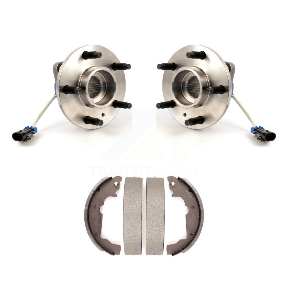 Brake Drum Shoes And Wheel Hub Bearing Rear Kit For 2001-2005 Pontiac Aztek AWD