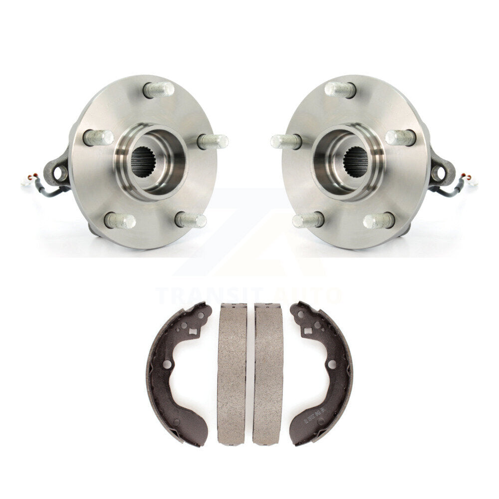 Brake Drum Shoes And Hub Bearing Assembly Rear Kit For 2007-2013 Suzuki SX4 AWD