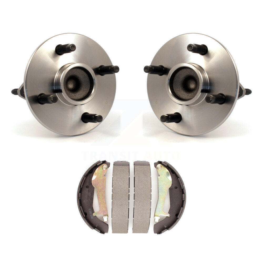Brake Drum Shoes & Hub Bearing Rear Kit For Chevrolet Cobalt Pontiac G5 Non-ABS
