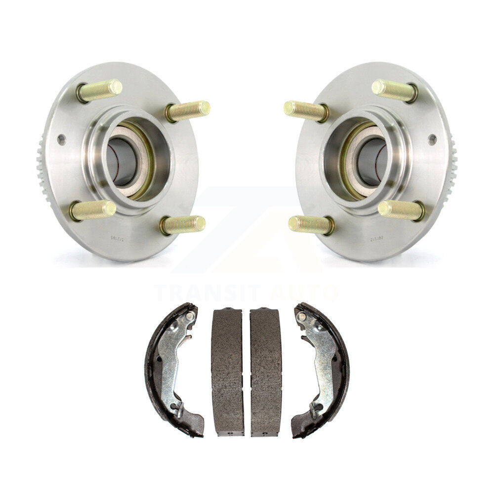 Brake Drum Shoes Hub Bearing Rear Kit For 2001-2006 Hyundai Elantra 4-Wheel ABS