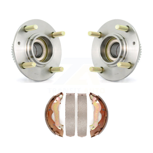 Brake Drum Shoes And Hub Bearing Rear Kit For 2007-2009 Kia Spectra 4-Wheel ABS