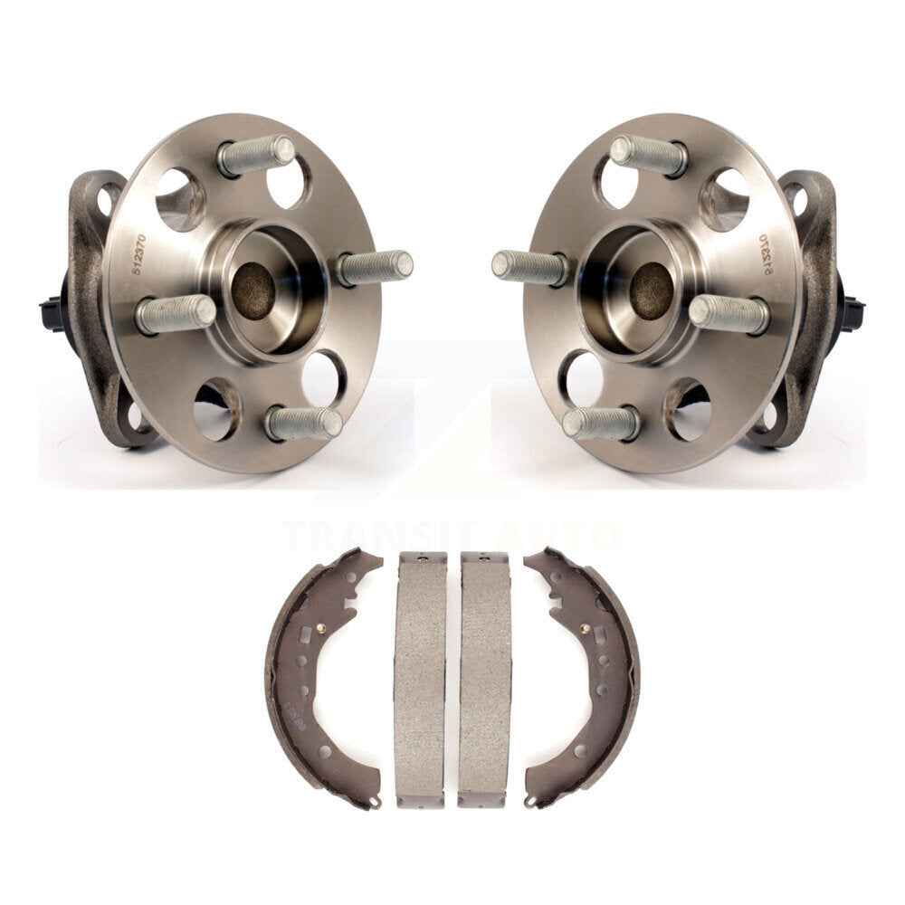 Brake Drum Shoes And Hub Bearing Assembly Rear Kit For Toyota Prius C Scion iQ