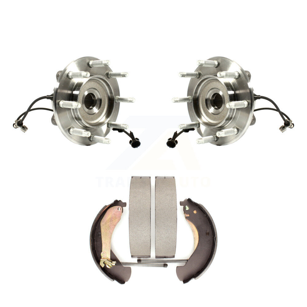 Brake Drum Shoes & Hub Bearing Rear Kit For Chevrolet Silverado 1500 GMC Sierra