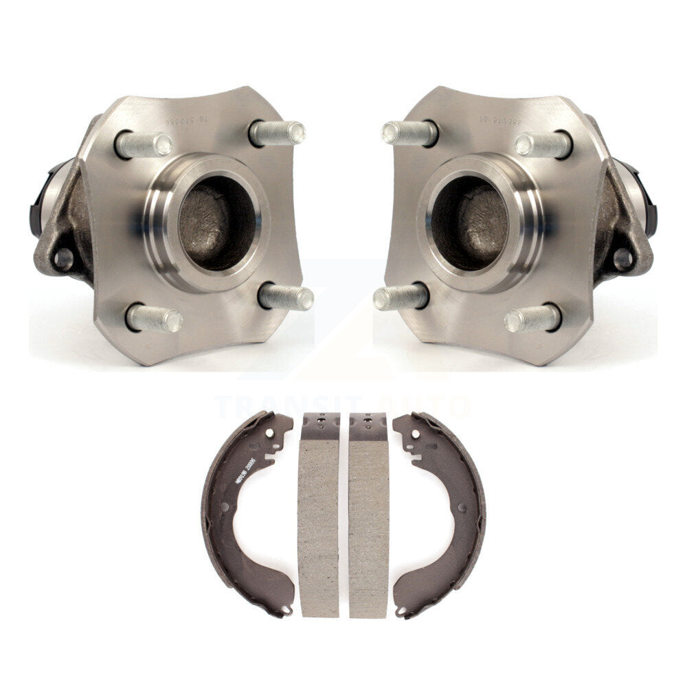 Brake Drum Shoes And Wheel Hub Bearing Assembly Rear Kit For Nissan Versa