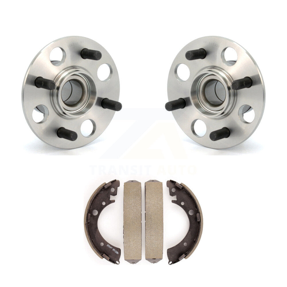 Brake Drum Shoes And Wheel Hub Bearing Assembly Rear Kit For 2007-2008 Honda Fit