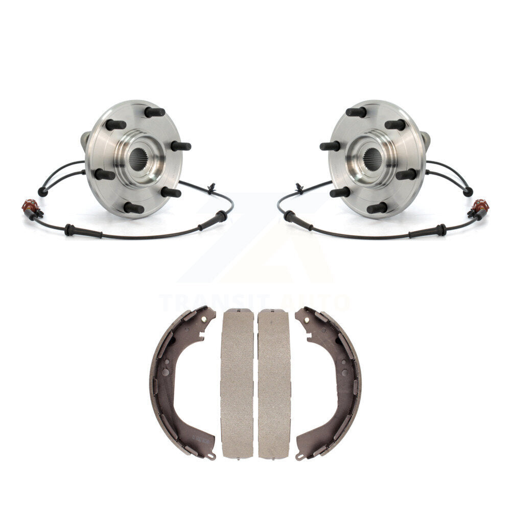 Brake Drum Shoes And Hub Bearing Assembly Rear Kit For 2004 Nissan Pathfinder