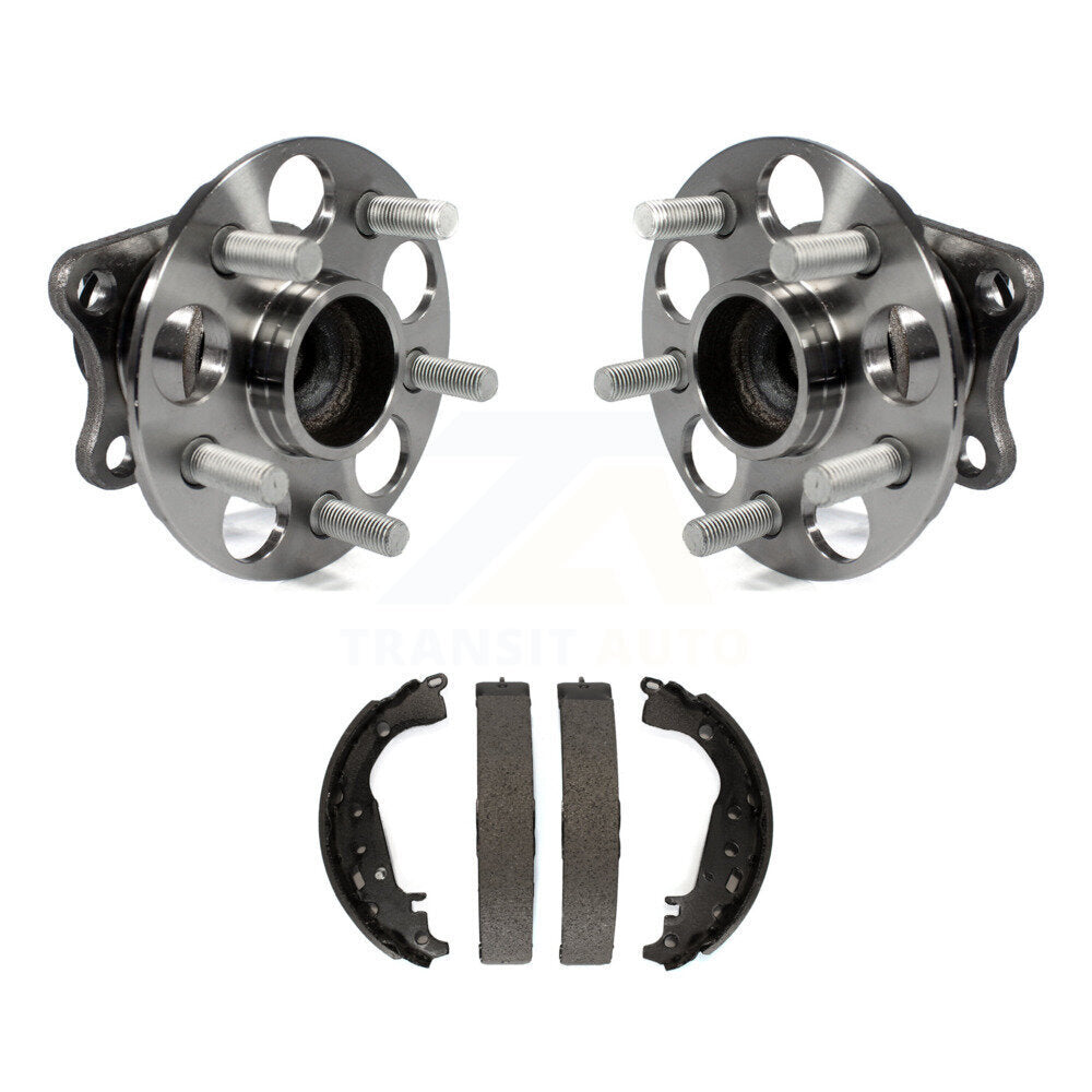 Brake Drum Shoes And Wheel Hub Bearing Assembly Rear Kit For 2014 Toyota Prius