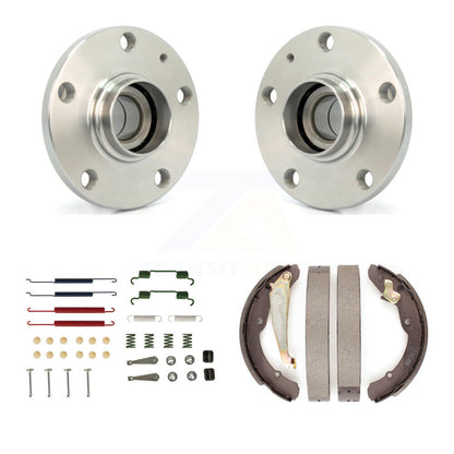 Drum Brake Shoe & Hardware And Wheel Hub Bearing Rear Kit For Volkswagen Jetta
