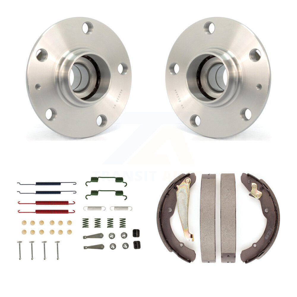 Drum Brake Shoe & Hardware And Wheel Hub Bearing Rear Kit For Volkswagen Jetta