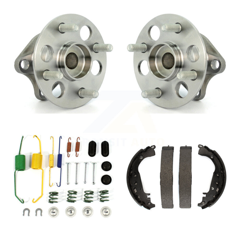 Drum Brake Shoe & Hardware Hub Bearing Rear Kit For 06-07 Toyota Yaris Non-ABS