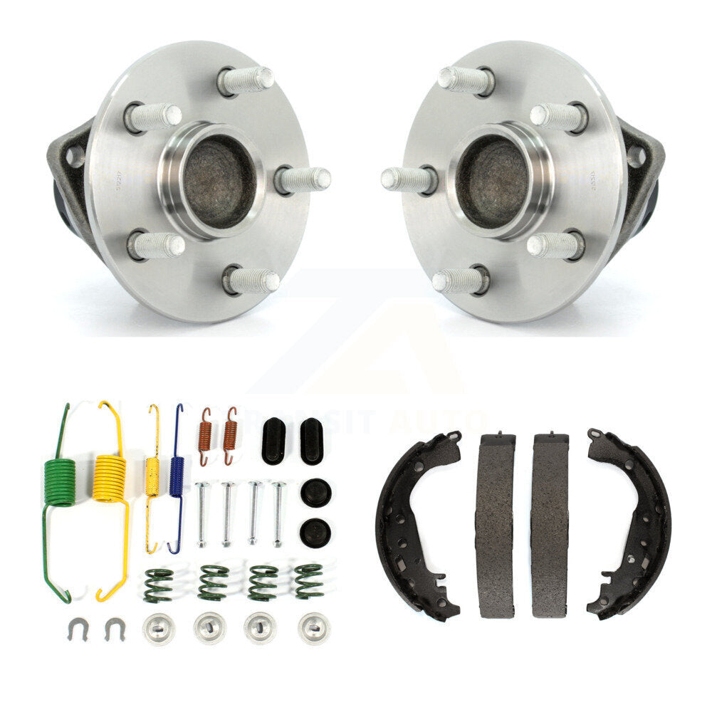 Drum Brake Shoe & Hardware And Wheel Hub Bearing Rear Kit For 2009 Toyota Prius