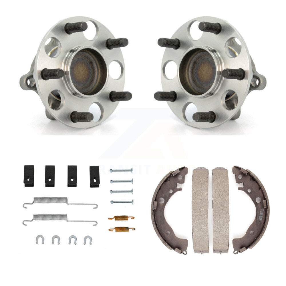 Drum Brake Shoe & Hardware And Hub Bearing Assembly Rear Kit For Honda Civic