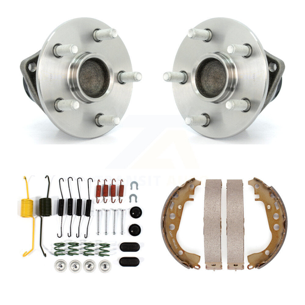 Drum Brake Shoe & Hardware And Hub Bearing Rear Kit For 2004-2007 Toyota Prius
