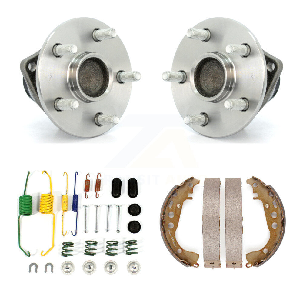 Drum Brake Shoe & Hardware And Wheel Hub Bearing Rear Kit For 2008 Toyota Prius