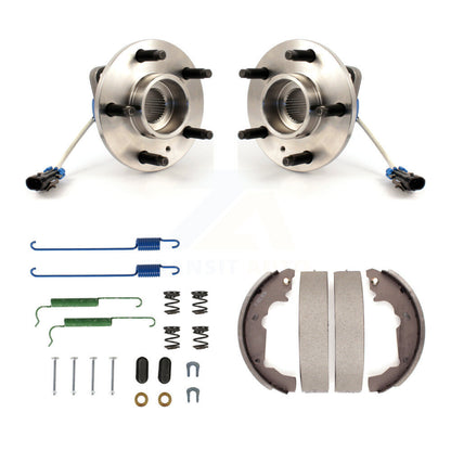 Drum Brake Shoe & Hardware Hub Bearing Rear Kit For 2001-2005 Pontiac Aztek AWD