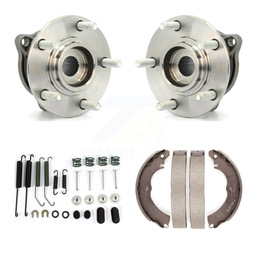 Drum Brake Shoe & Hardware Hub Bearing Rear Kit For 2008 Mitsubishi Lancer AWD
