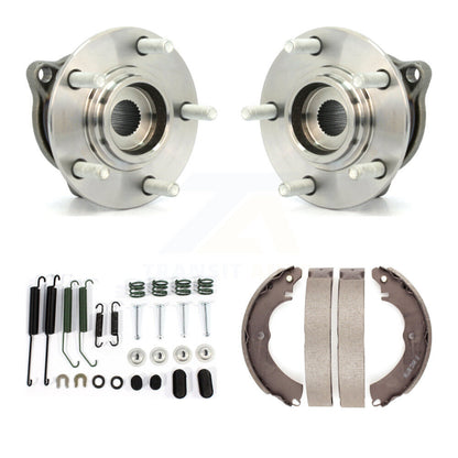 Drum Brake Shoe & Hardware Hub Bearing Rear Kit For 2008 Mitsubishi Lancer AWD