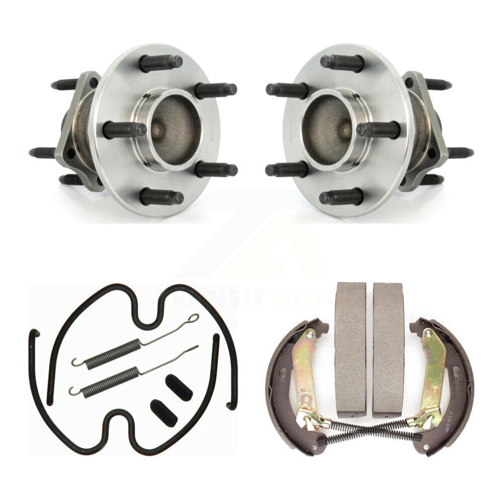 Drum Brake Shoe & Hardware Hub Bearing Rear Kit For Chevrolet Malibu 4-Wheel ABS