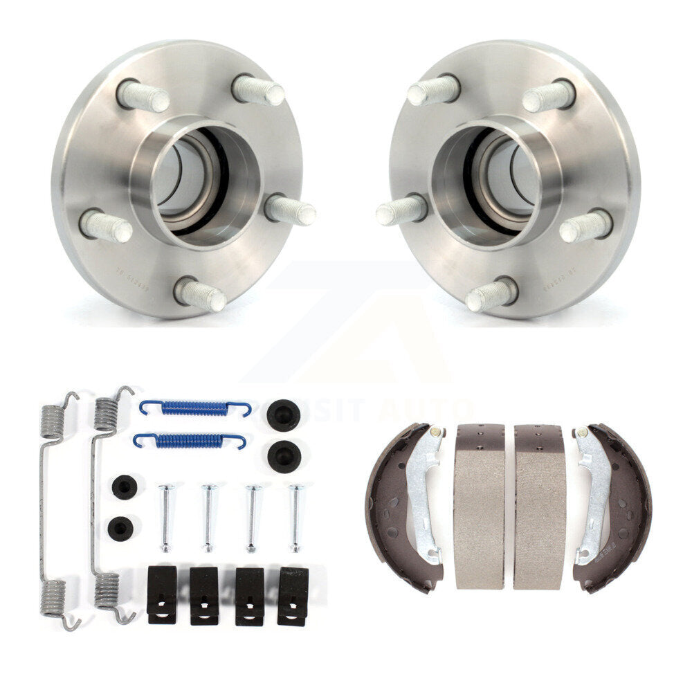 Drum Brake Shoe & Hardware Hub Bearing Rear Kit For 10-13 Ford Transit Connect