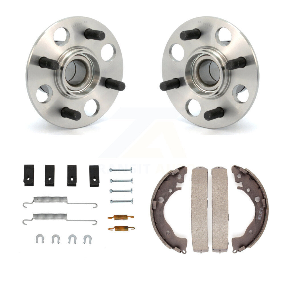 Drum Brake Shoe & Hardware And Hub Bearing Rear Kit For 2010-2014 Honda Insight