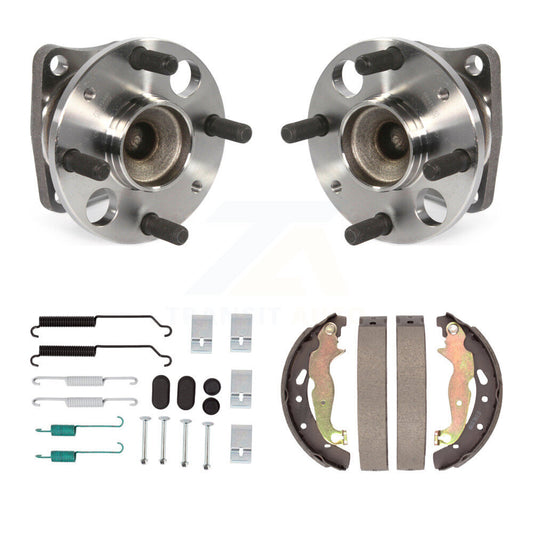 Drum Brake Shoe & Hardware And Wheel Hub Bearing Rear Kit For 2011-2014 Mazda 2
